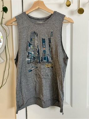 Abercrombie & Fitch New York Gray Heather Crewneck Sweater